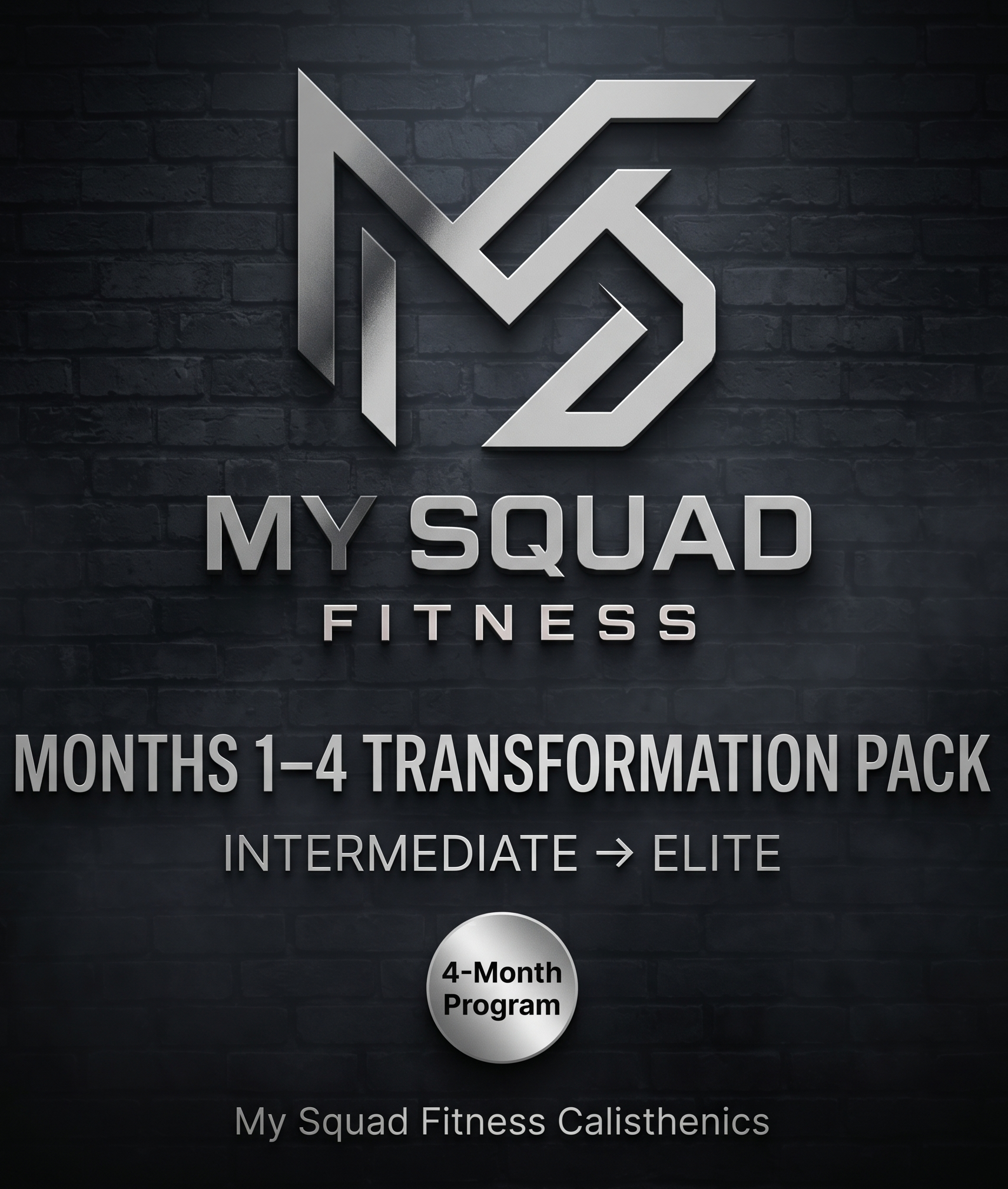 My Squad Fitness Calisthenics — 4-Month Transformation Pack (Levels 1–4)